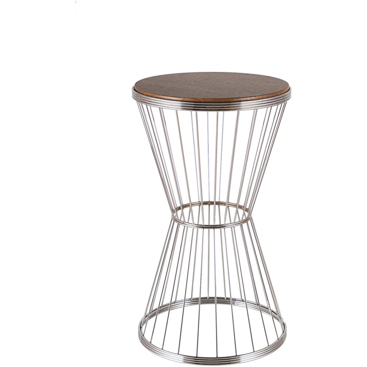 Masuta de cafea Gauge Concept, 35x35x60 cm, Crom