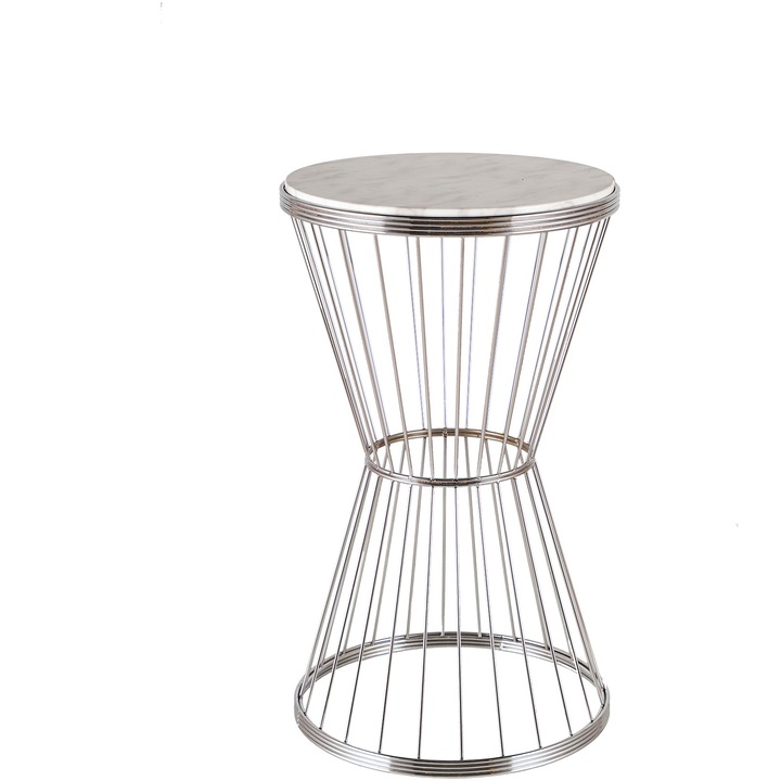 Masuta de cafea Gauge Concept, 35x35x60 cm, Crom