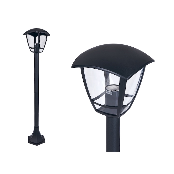 Градинска лампа, LVT, външна, E27 LED Niko, стояща, 100cm, IP44, E27, алуминий, черна