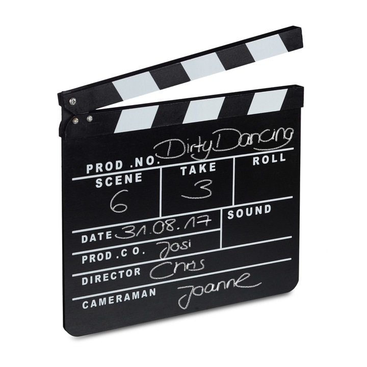 Clapperboard, Relaxdays, fekete