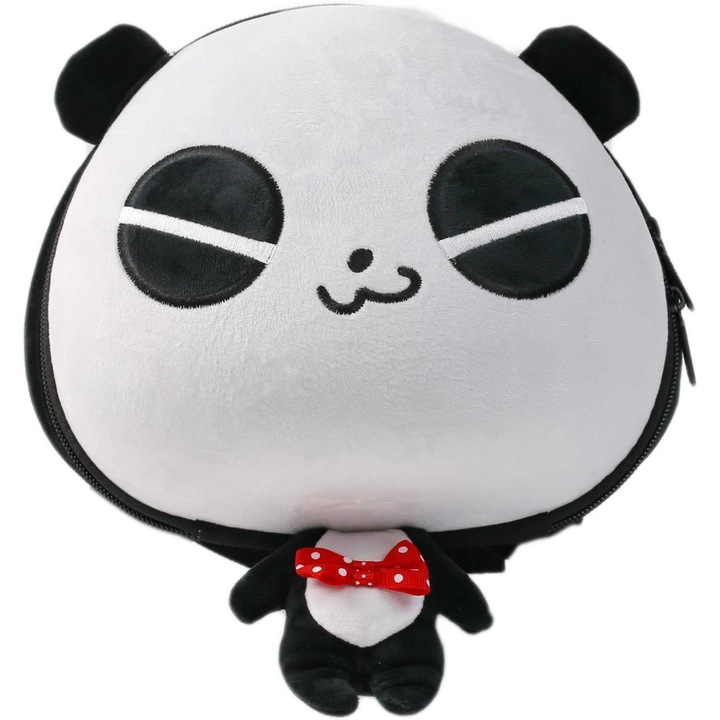 Ghiozdan prescolari Panda, Supercute, Alb/Negru