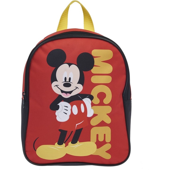 Ghiozdan pentru gradinita Mickey Mouse, multicolor, 28 x 23 x 10 cm