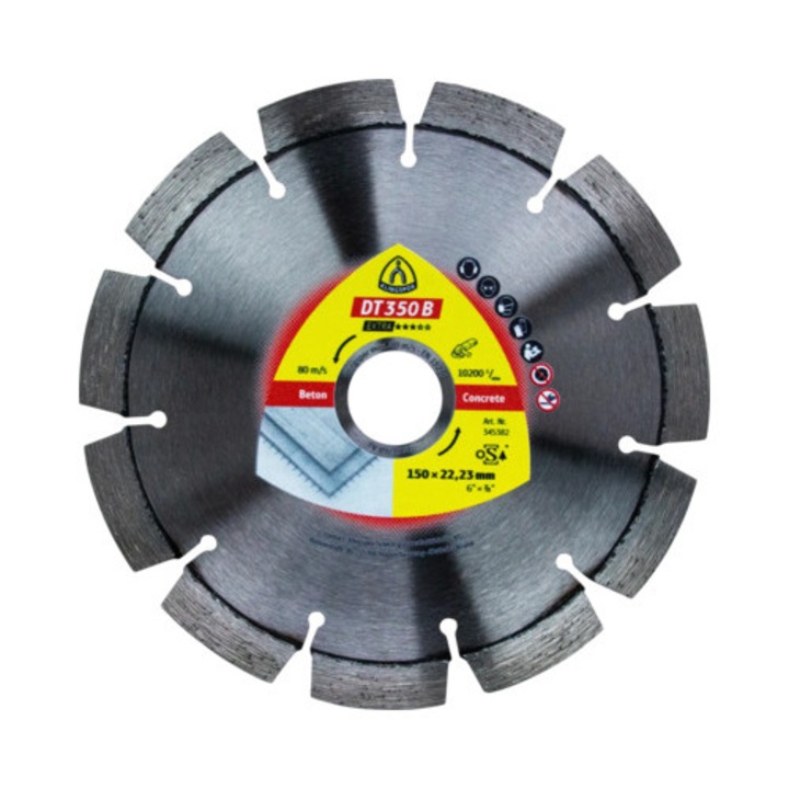 Disc Diamantat Debitare Beton Klingspor Dt 350 B Extra Ø150x2,4x22,23 Mm
