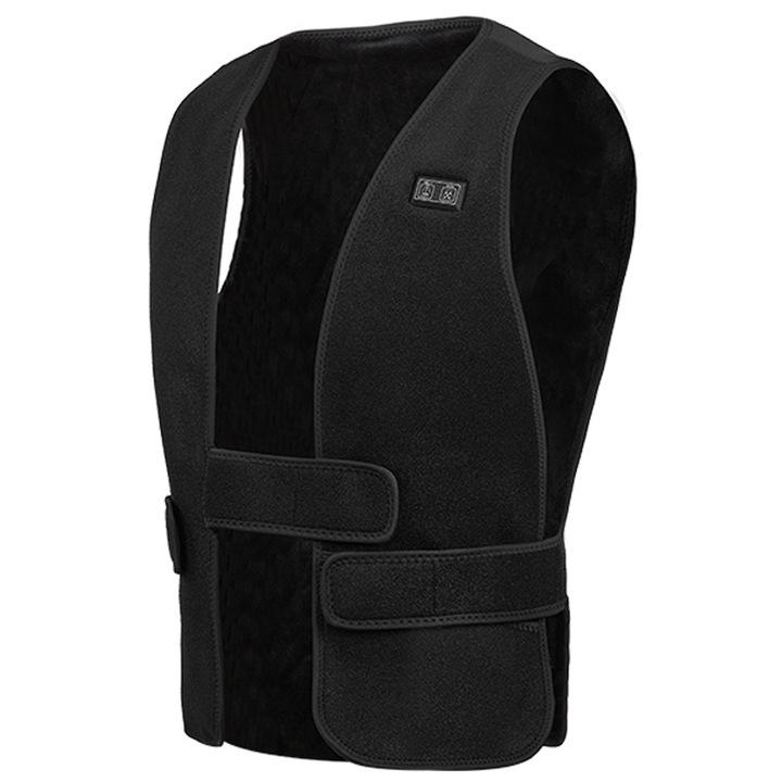 Vesta incalzire unisex, Ajustabila, 7 Zone incalzire, 3 Trepte caldura, Negru