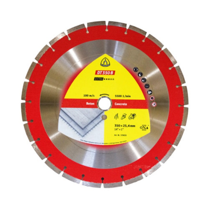 Disc Diamantat Debitare Beton Klingspor Dt 350 B Extra Ø400x3,6x25,4 Mm