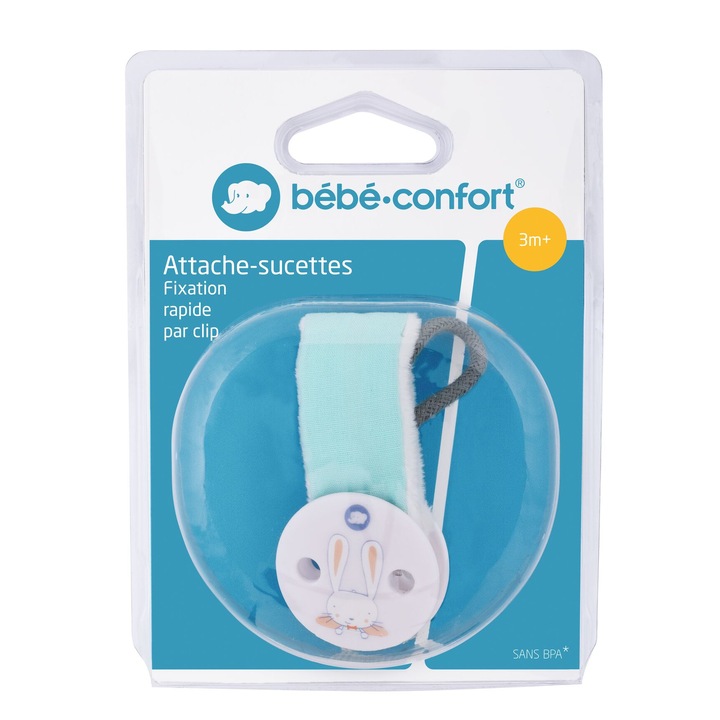 Lantisor Suzeta Bebe Confort, Textil, SWEET BUNNY