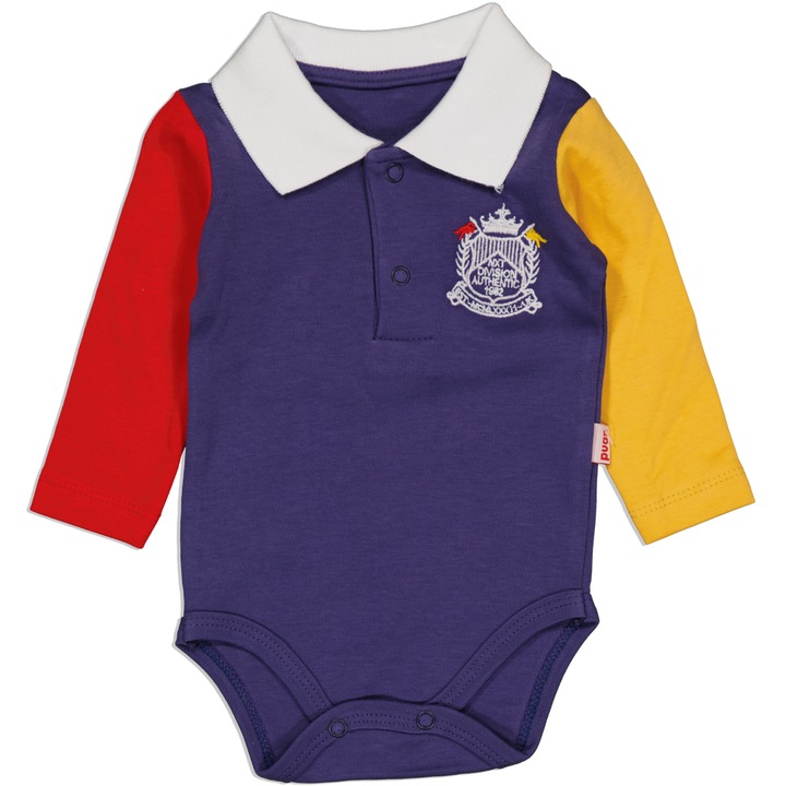 Body baieti, Puan Baby, tip polo, Bumbac, Multicolor, Multicolor