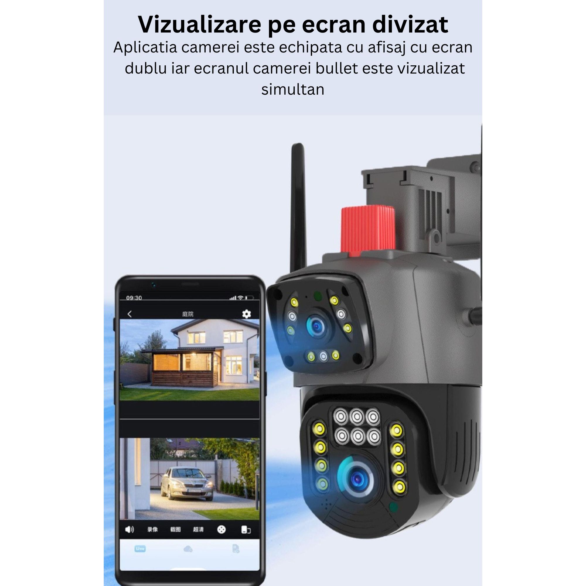 Camera de supravaghere full HD exterior/interior LUXEMATE®, 4 MP PTZ ...