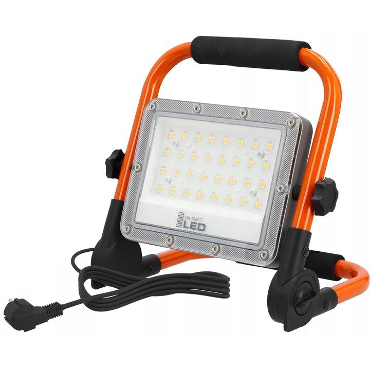 Proiector portabil LED cu halogen, SmartLED, 3m, 50W, Neutru