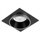 Lampa cu halogen incorporabila pentru tavan, cu soclu GU10, iluminare reglabila, design patrat, negru/argintiu