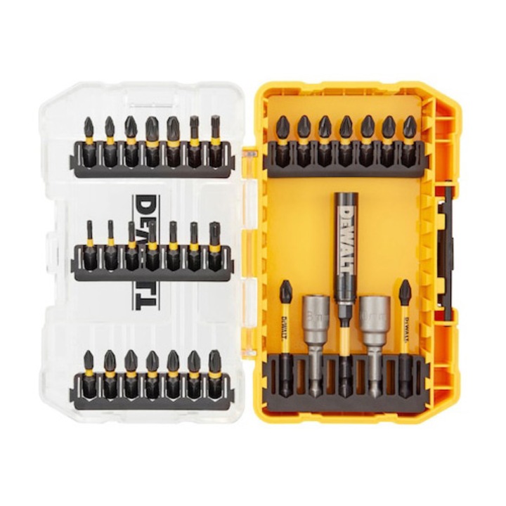 Set insurubare 33 de accesorii Dewalt FLEXTORQ DT70742T-QZ, biti, adaptor biti