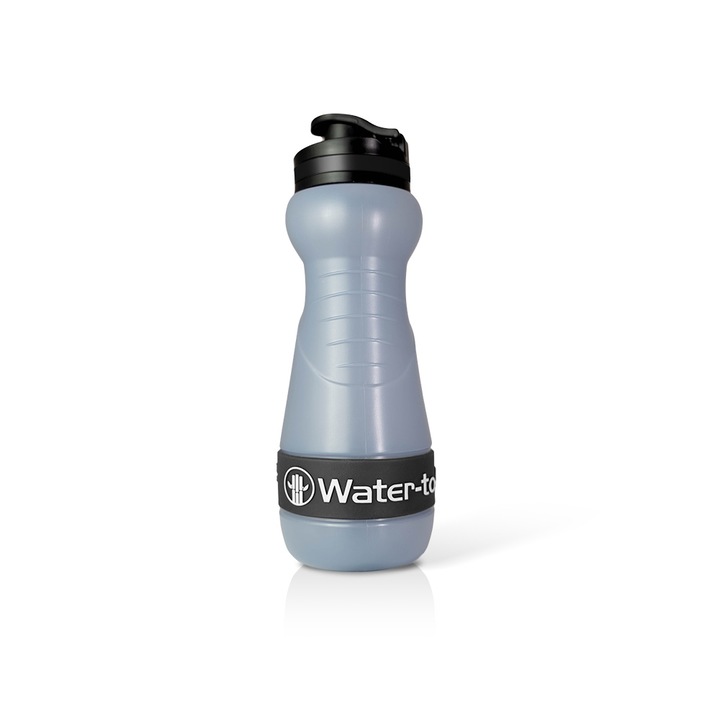 Бутилка с филтър, Water-To-Go, 550 ml, черна