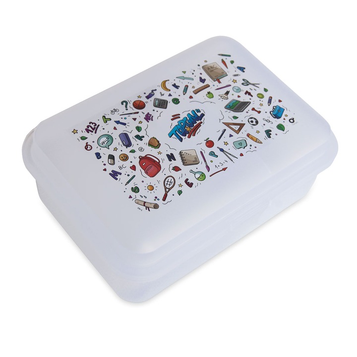 Cutie pentru pranz TOPGAL, compartimentata, BPA-free, polipropilena, 1200ml, alb