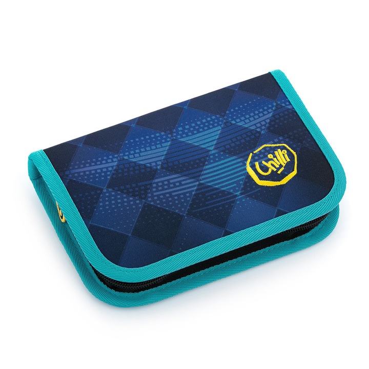 Детски калъф за моливи, Топгал, Син/Тюркоаз