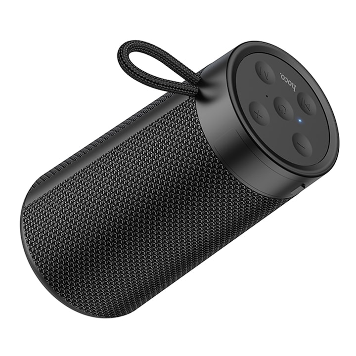 Boxa portabila Qubo Kronos, Functie powerbank, lanterna, selfiestick, Bluetooth, Albastru