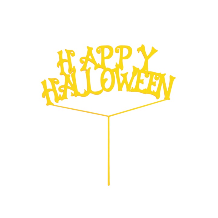 Декорация "HAPPY HALLOWEEN" Boo-tiful Celebrations, 14 x 13,8 cm жълт