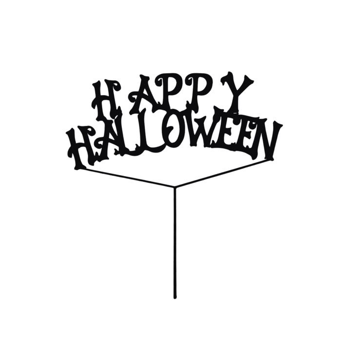 Декорация "HAPPY HALLOWEEN" Boo-tiful Celebrations, 14 x 13,8 см черна