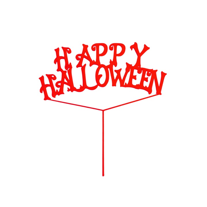 Декорация "HAPPY HALLOWEEN" Boo-tiful Celebrations, 14 x 13,8 cm червена