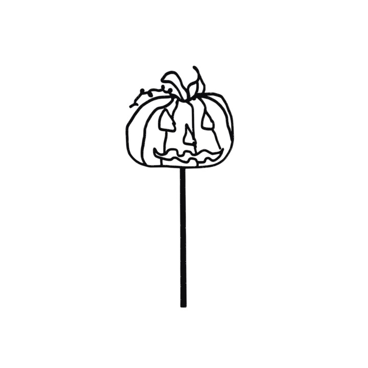 Декорация "ТИКВА" сърдита тиква 18 х 8,3 см черна