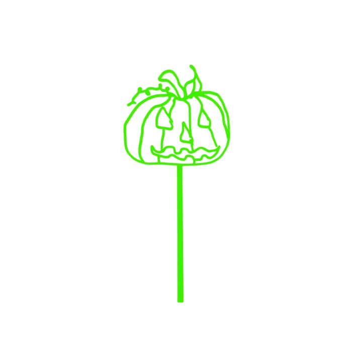 Dekoráció "PUMPKIN" dühös sütőtök, 18 x 8,3 cm zöld