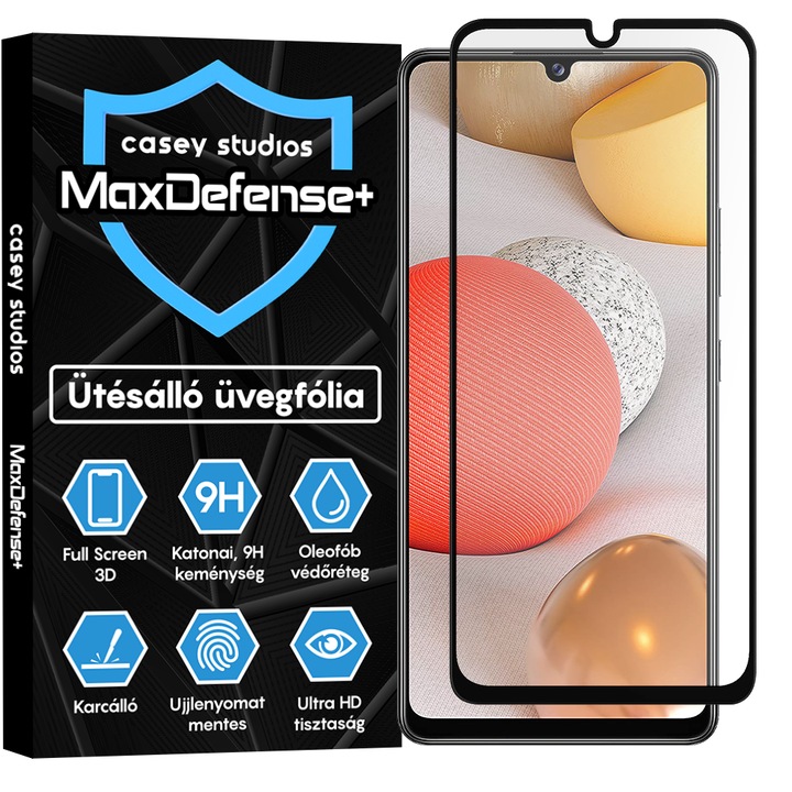 Samsung Galaxy A42 5G üvegfólia Casey Studios teljes képernyős 9H + ajándék szerelőkészlet