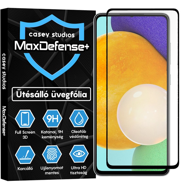Samsung Galaxy A52S 5G / A52 5G / A52 4G üvegfólia Casey Studios teljes képernyős 9H + ajándék szerelőkészlet