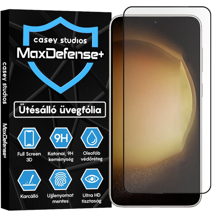 Samsung Galaxy S23 Plus / S22 Plus 5G üvegfólia Casey Studios teljes képernyős 9H + ajándék szerelőkészlet