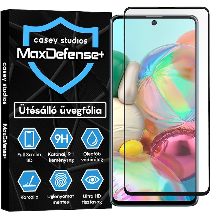 Samsung Galaxy A71 4G / A71 5G / M51 / Note 10 Lite üvegfólia Casey Studios teljes képernyős 9H + ajándék szerelőkészlet