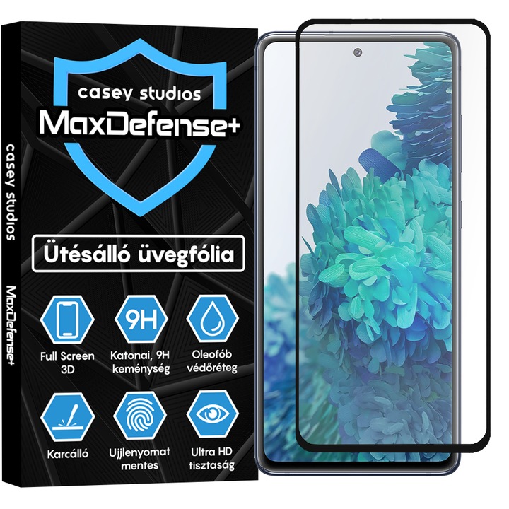 Samsung Galaxy S20 FE 4G / S20 FE 5G üvegfólia Casey Studios teljes képernyős 9H + ajándék szerelőkészlet