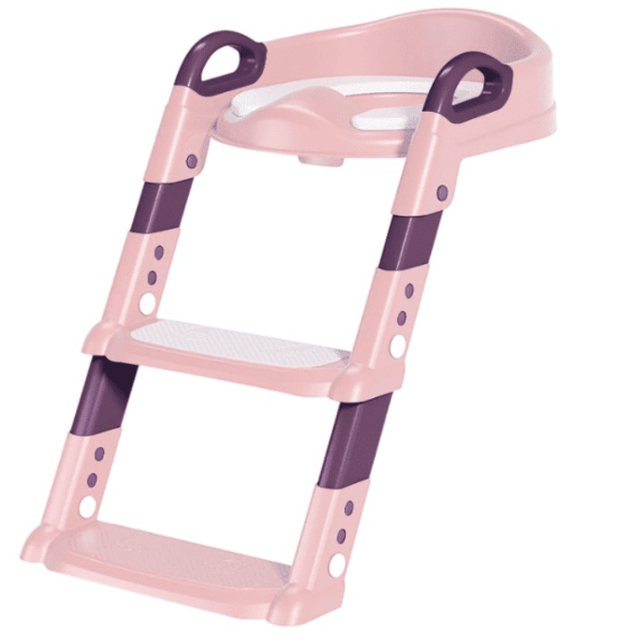 OEM gyermek WC-csatlakozó lépcsőkkel - rózsaszín