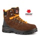 Ghete protectia muncii, Proof, S3S, Dintex membrane, Piele intoarsa/Microfibra, talpa Kevlar, bombeu compozit, Maro, marimea 46