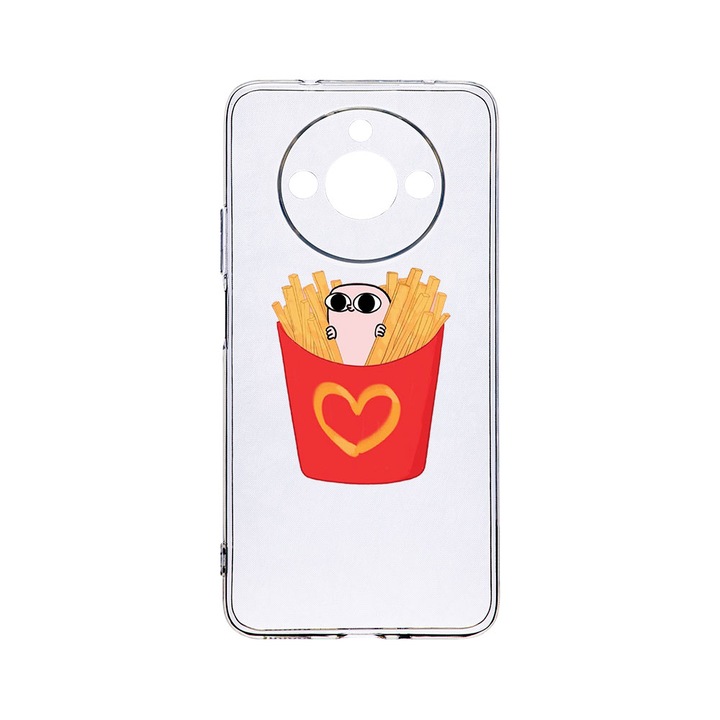 Силиконов калъф BestCase за Realme 11, I Love Chips, Camera Protection, Clear Silicon 2MM, T 602