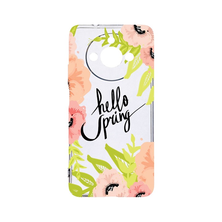 Силиконов калъф BestCase за Realme 11, Hello Spring, Camera Protection, Clear Silicon 2MM, T 685