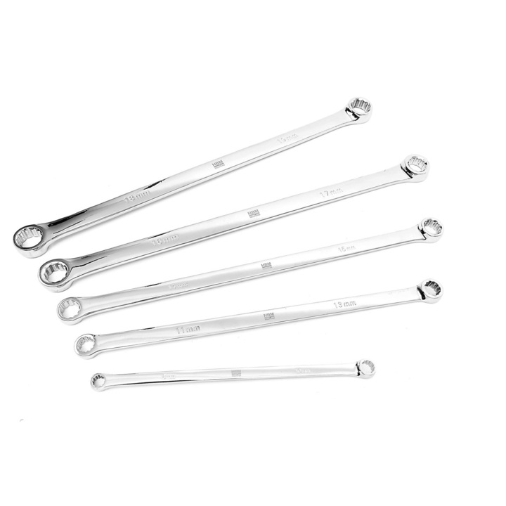 Комплект гаечни ключове, HBM, професионални, изключително дълги, 5 части, 8-19 мм