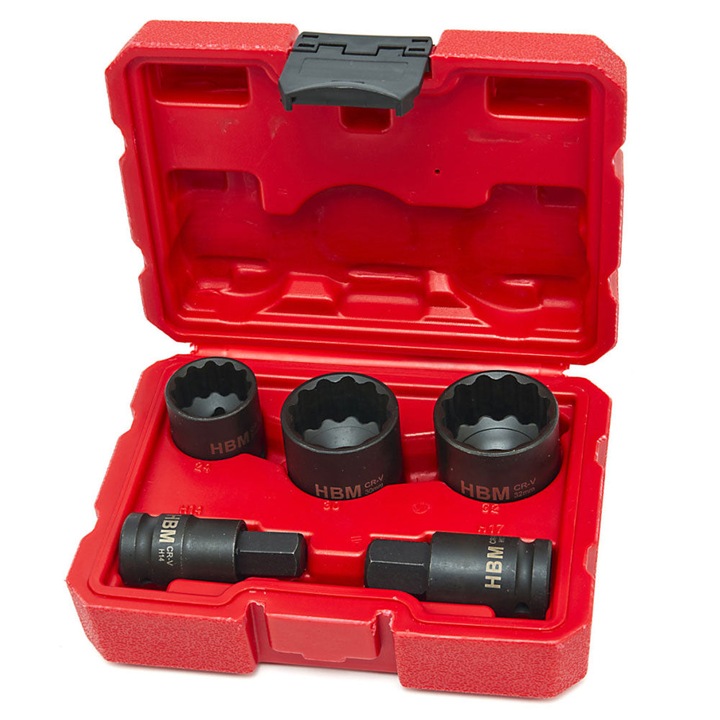 Set imbus si tubulare de impact, HBM, bihexagonale pentru planetare, 1/2 24-30-32mm, VAG