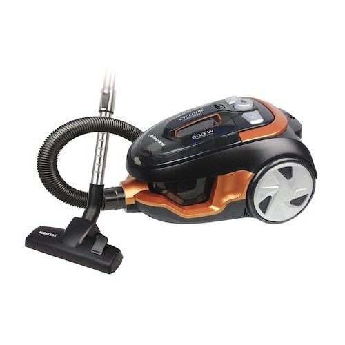 Aspirator fara sac Albatros GOLDEN 91 ECO, Putere motor 900 W, Putere absorbtie 200 W, 2 filtre hepa, Capacitate 2,5 litri, Negru/ Auriu