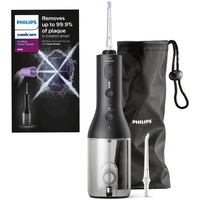 Irigator bucal tip dus bucal Philips Sonicare HX3826/33 cu tehnologie QuadStream, portabil, 2 moduri de curatare, 3 niveluri de intensitate , include 2 x capete de curatare si 1 x husa trasport, negru