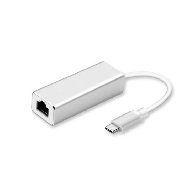 Мрежова LAN карта, Външна, USB TYPE-C, RJ45 8pin, 1000MB/s