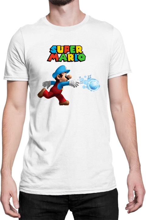 Férfi póló Super Mario Nintendo Tralala Mario 26, Fehér