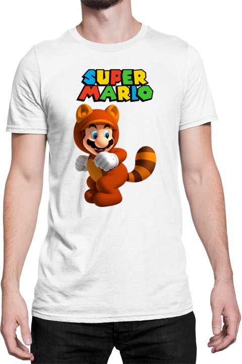 Férfi póló Super Mario Nintendo Tralala Mario 24, Fehér