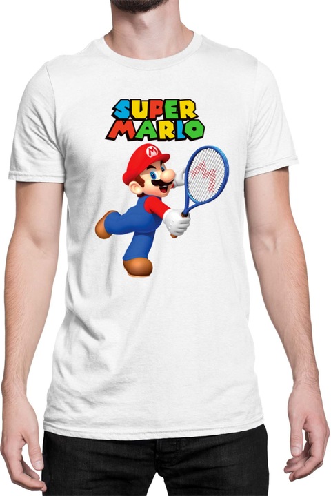 Férfi póló Super Mario Nintendo Tralala Mario 29, Fehér