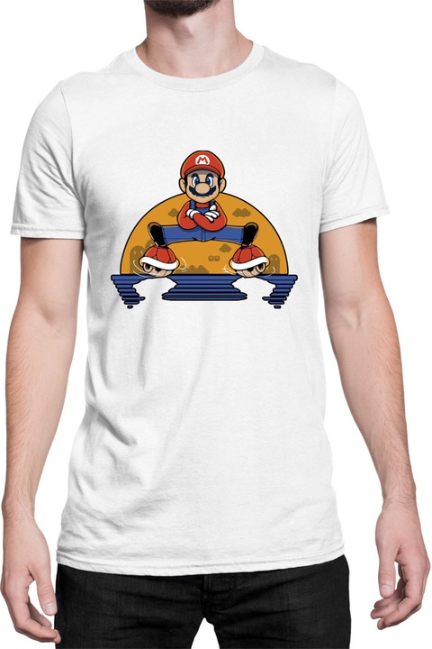Férfi póló Super Mario Nintendo Tralala Mario 32, Fehér
