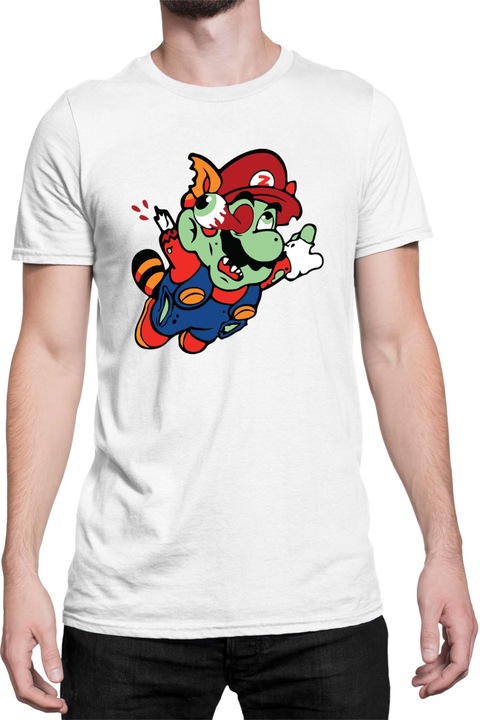 Férfi póló Super Mario Nintendo Tralala Mario Zombie Fly, Fehér