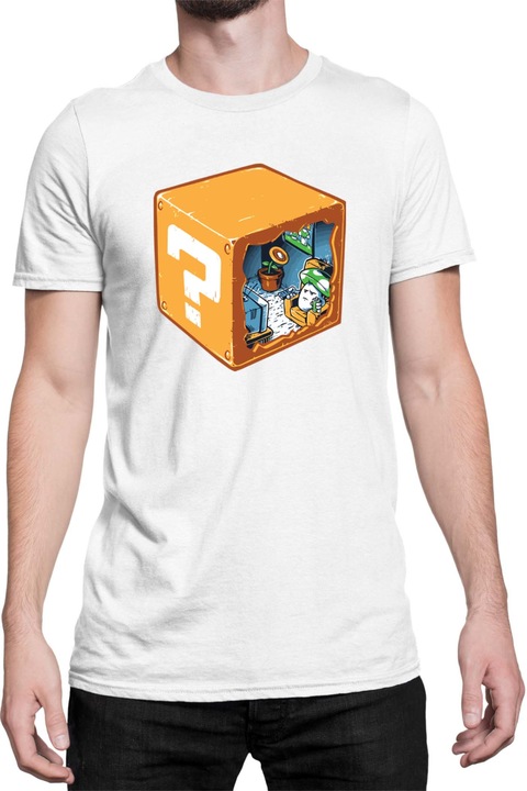 Férfi póló Super Mario Nintendo Tralala Mystery Box Inside, Fehér