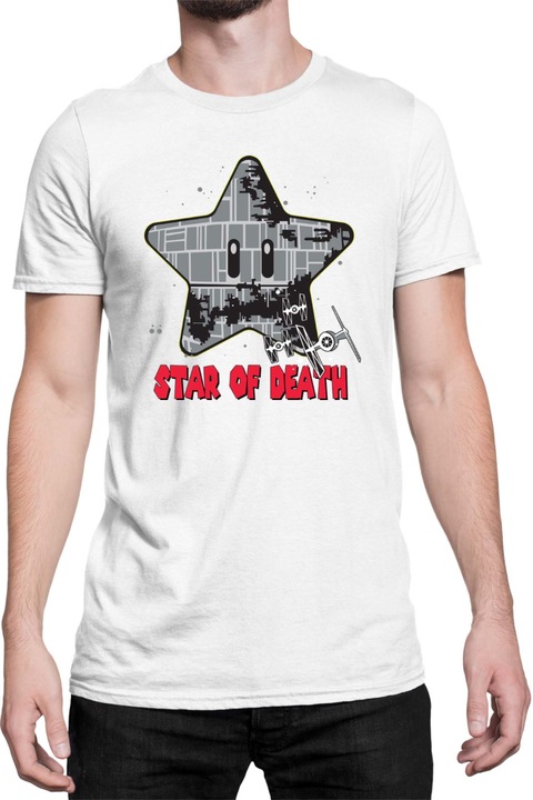 Férfi póló Super Mario Nintendo Tralala Star Of Death, Fehér