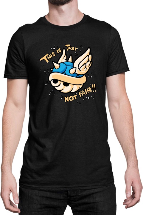 Férfi póló Super Mario Nintendo Tralala This Is Just Not Fair, Fekete