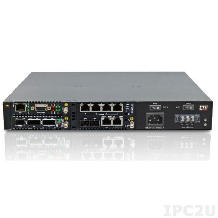 Four slot chassis with built-in AC power, 65W (FRM220-CH04A-AC)