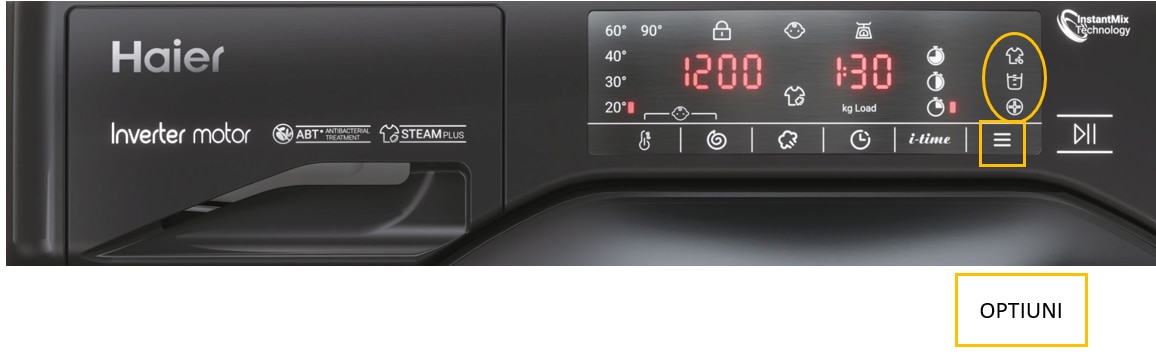 Masinia de spalat rufe cu uscator incorporabila Haier, 9/5 KG, 1600 RPM, Clasa D, Inverter Motor, Extra Dry Laundry, Steam Washing Function, Aqua Stop, Negru, HWDQ90B416FWBB-S 14 res b2076be7b78015c95b4a772cf2beb554