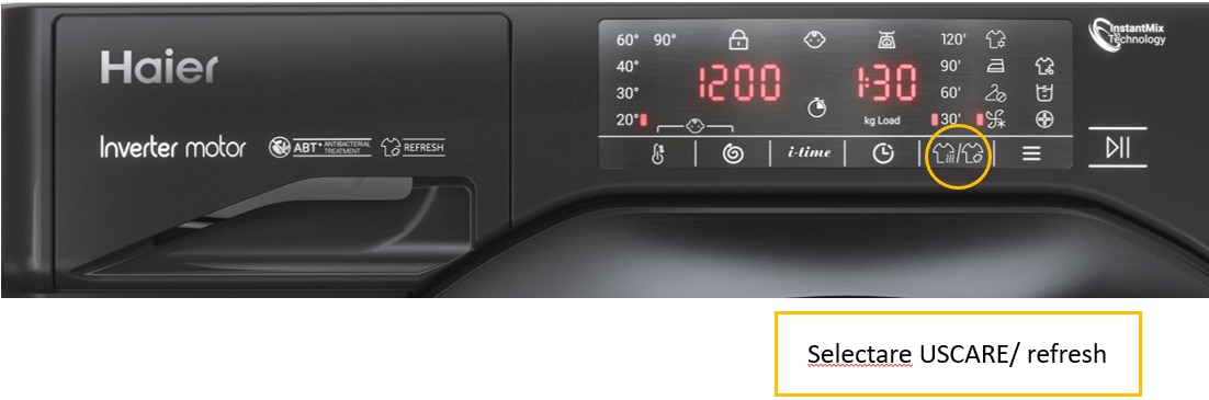 Masinia de spalat rufe cu uscator incorporabila Haier, 9/5 KG, 1600 RPM, Clasa D, Inverter Motor, Extra Dry Laundry, Steam Washing Function, Aqua Stop, Negru, HWDQ90B416FWBB-S 15 res 36fb48645c9b568ab86d659705e859da