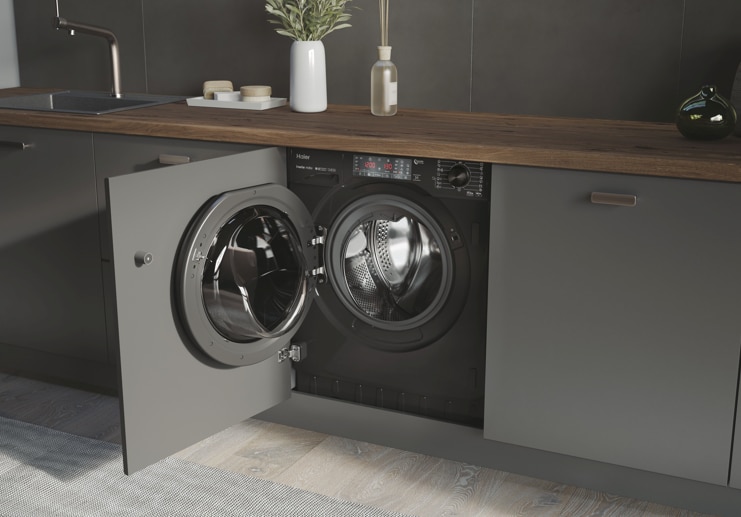 Masinia de spalat rufe cu uscator incorporabila Haier, 9/5 KG, 1600 RPM, Clasa D, Inverter Motor, Extra Dry Laundry, Steam Washing Function, Aqua Stop, Negru, HWDQ90B416FWBB-S 9 res 5c3fb5b151555b7aaf92c5a8e7d88de8